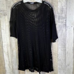Fashion Nova Size Large Oversized Open Mesh Overpiece/Coverup for Bathin…